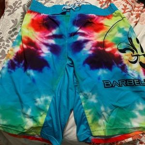 Barbell Voodoo men’s Tie dye workout shorts